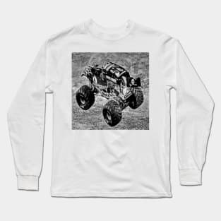 Gravedigger - Black and White Long Sleeve T-Shirt